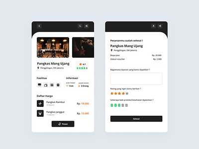 Kang Pangkas Store UI app barbershop design minimal ui