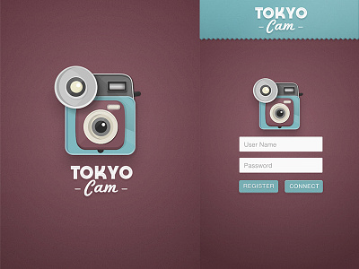 TokyoCam Concept Design app application camera icon logo ui ux