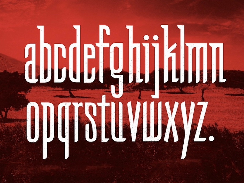 Homilia Font type typeface font goth gothic caligraphy greek
