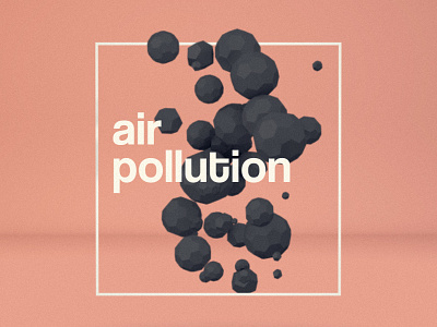 Air Pollution Icon 3d c4d icon motion render
