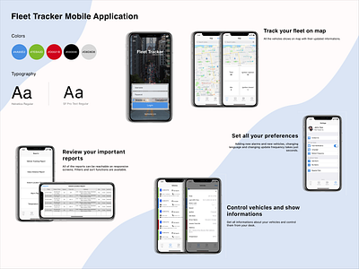 Fleet Tracker Mobile Application app app design ios app design mobile app mobile app design sketch ui