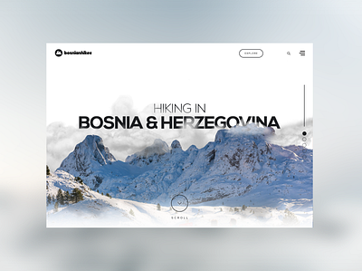 Hiking in Bosnia and Herzegovina Landing Page bosnia hiking landingpage layout outdoors web design web page web ui