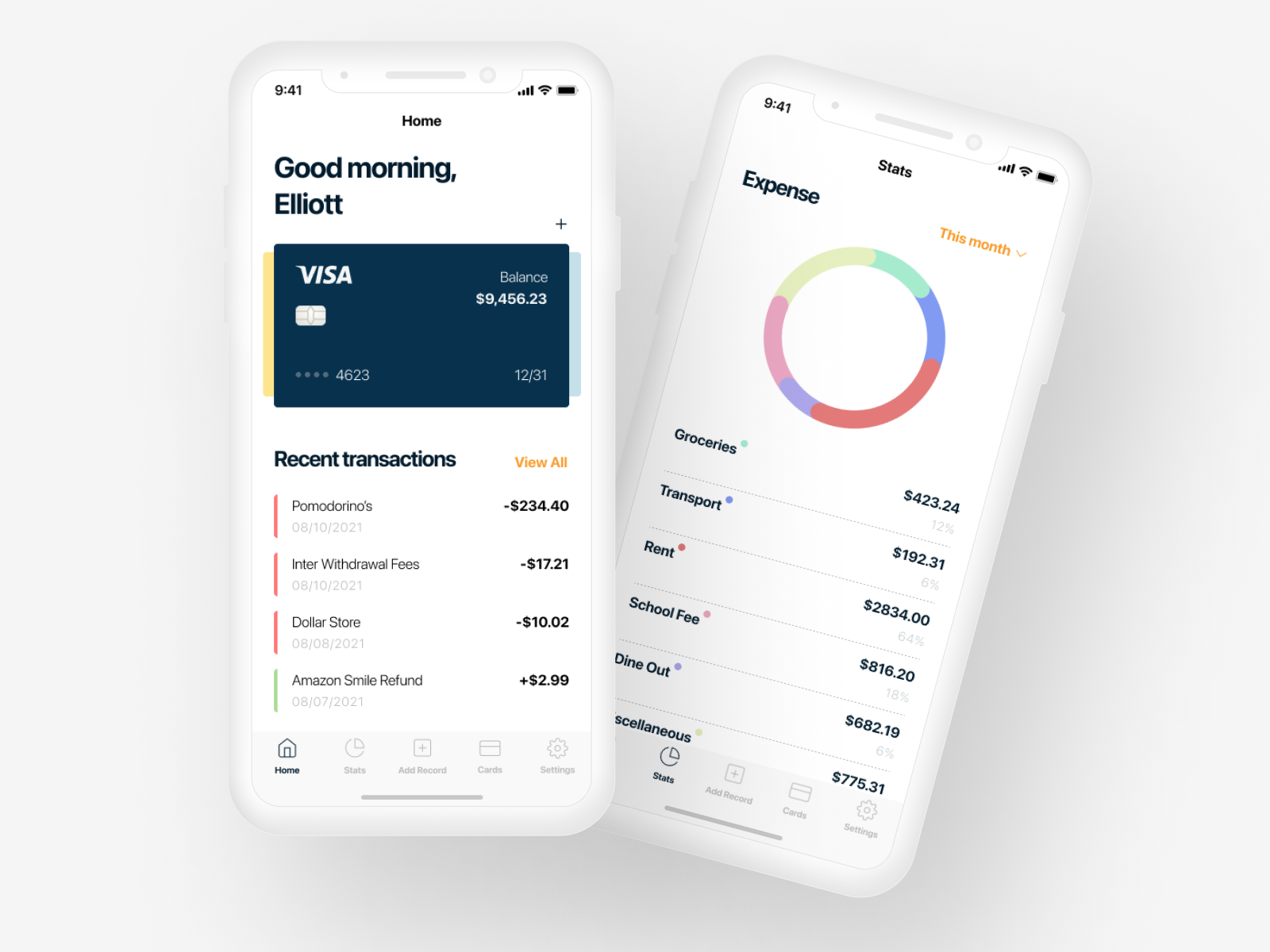 Wallet App iOS Mobile by Meris Imamovic on Dribbble