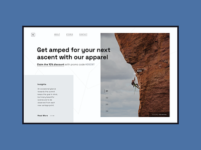 Climx Rock Climbing Store Landing Page