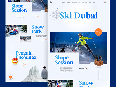 MAF — Ski Dubai 3d clean design digital emoji interface landingpage layout minimal ski sports ui website winter