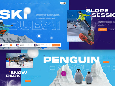 MAF — Ski Dubai 3d blue clean design homepage horizontal interactive interface parallax photography ski typography ui ux website wintersports