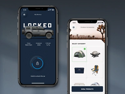 Ford — Bronco App app automotive design ford mobile ui ux