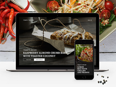 7 Days 7 Recipes - Concept clean design digital food mobile ui ux website