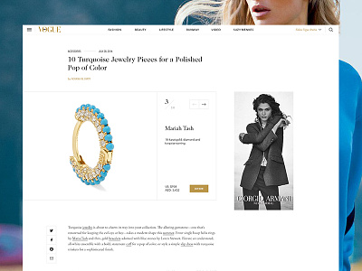 Vogue - Article Page fashion jewelry luxury minimal photography vogue vogue arabia website