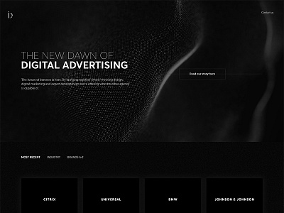 Involve Digital - The New Dawn clean dark design digital minimal modern noise pattern ui ux website