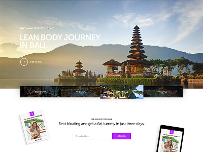 The Lean Body Coach clean design food fresh health modern travel website