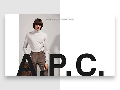 A.P.C. Webstore clean design digital fashion luxury minimal photography typography ui ux website