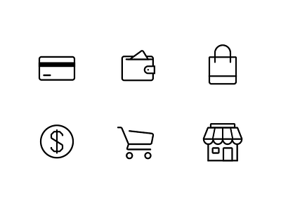 eCommerce Icons clean ecommerce icons iconset lines minimal shopping webshop website