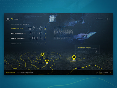 Go Army - Cryptaris 2.0 army clean design map minimal tech ui ux webgl website