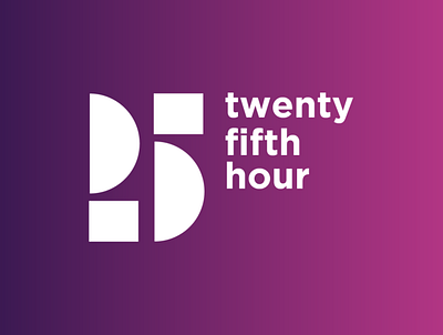 25th Hour Communications Logo 25 advertising brand branding business design geometric logo marketing typography