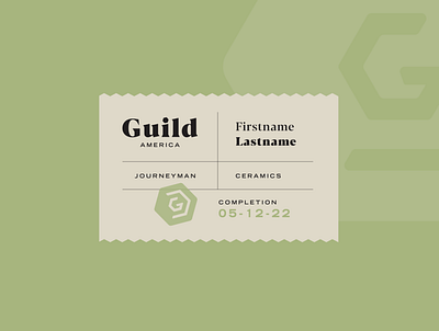 Guild America Certificate Badge america brand branding certificate craft design education guild logo typography