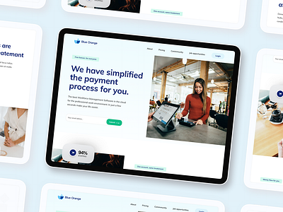 Blue Orange Payment Hero Area Design