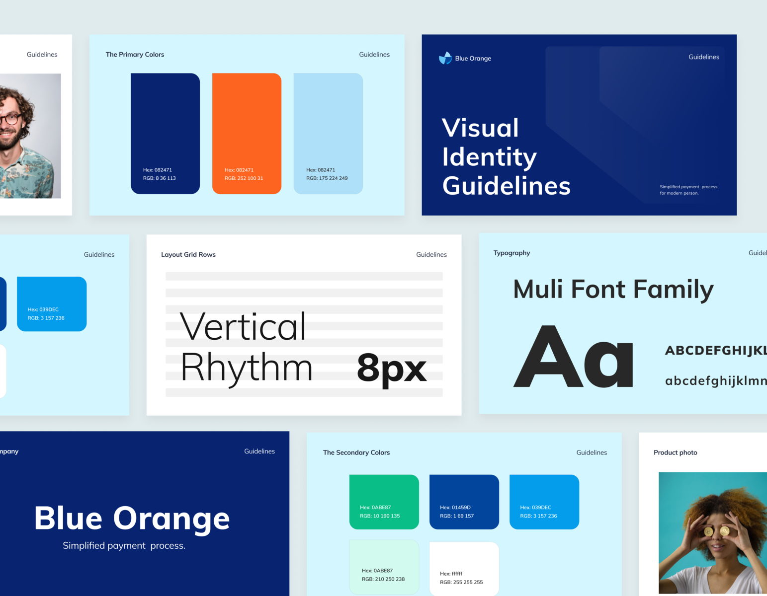Blue Orange brand guidelines by Danijela Drcelic on Dribbble