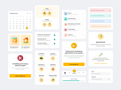 Dentist appointment mobile application components