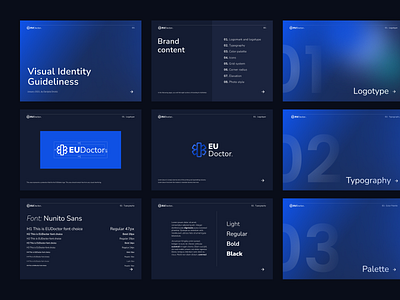 Visual identity guideliness for EU Doctor mobile app