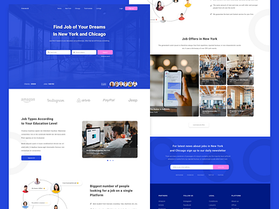 Find Job Website Design adobe adobe photoshop adobexd app art branding design hero banner hero image hero section landing landing design landing page layout logo ui ux web webdesign website