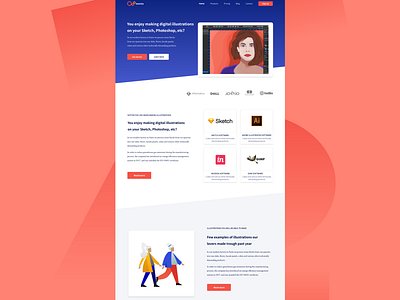 Menta Design Landing Page adobe adobe photoshop adobexd app art branding design hero banner hero image hero section illustration landing landing design landing page logo ui ux web webdesign website