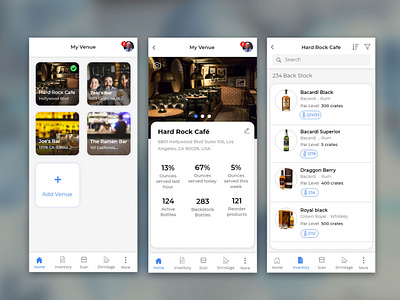 Bar - Inventory Management app design ui