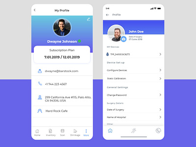 User Profile - User Settings app design ui