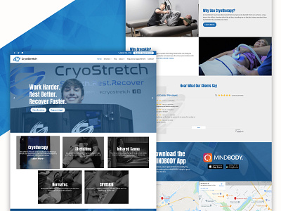 CryoStretch - Website Design branding graphicdesign knoxville tn slamdot typography web design webdesign webdesigner website design wordpress