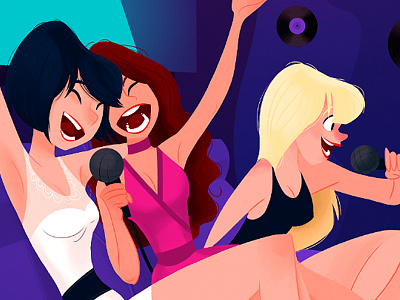 Karaoke Party illustration karaoke