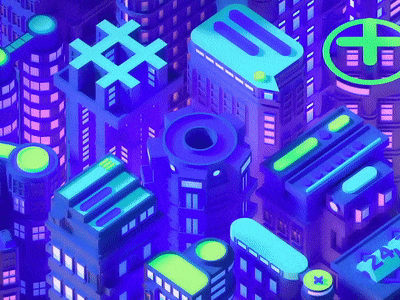 Control-City 3d cinema4d city control mograph motion neon octane octane render render ui ux