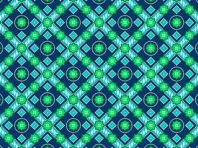 Batik Pattern Art With Geometric Decorative
