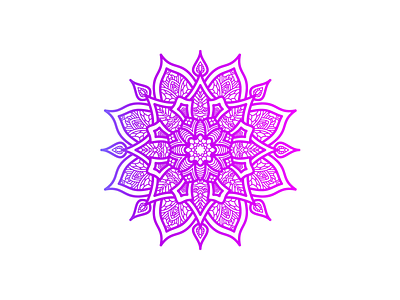 Beautiful Mandala Design With Gradient Color