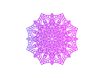 Beautiful Mandala Art Design With Gradient Color