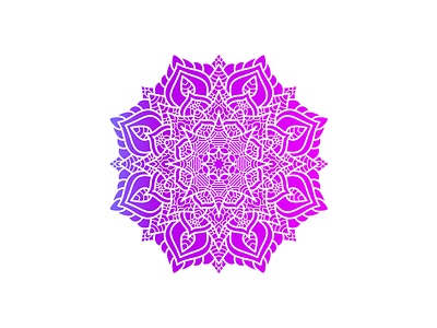 Beautiful Mandala Art Design With Gradient Color