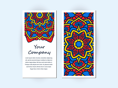 Business Card With Floral Ornament Decoration