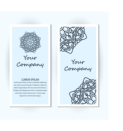 Business Card With Floral Ornament Decoration abstract business business card business card design business card mockup business card template card company creative decoration decorations decorative design floral flower latter mandala paper pattern rounded