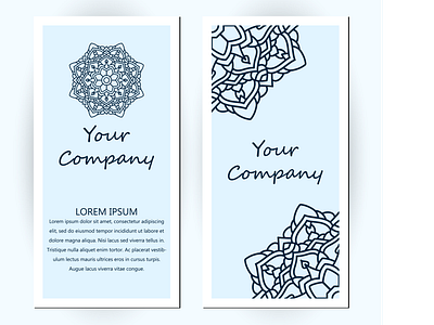 Business Card With Floral Ornament Decoration