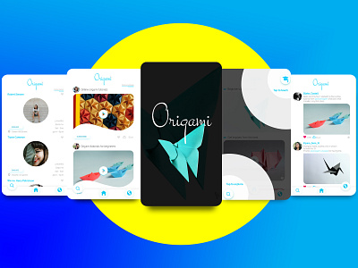 Design concept of an origami app adobe xd app design interface origami ui ui ux ui design uidesign ux