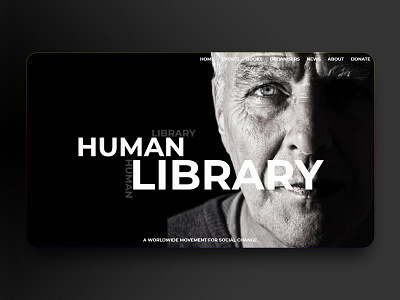 Landing Page concept - Human Library adobe xd design human library interface landing page typography ui ui ux uidesign ux web