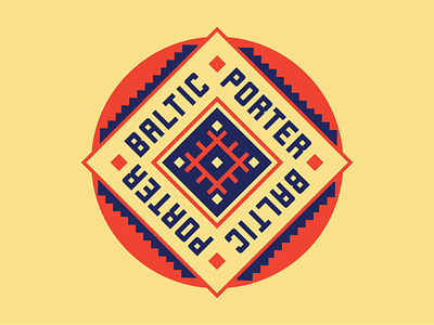 Baltic Porter Badge baltic beer branding design slavic typography