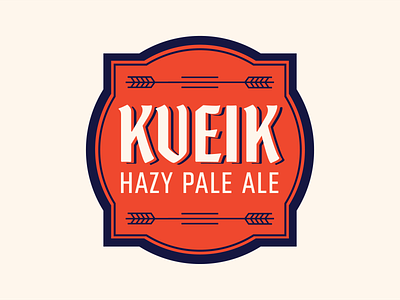 Kveik Beer Badge badge beer branding design german logo print sticker typography