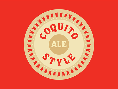 Coquito Beer Badge badge beer branding design print sticker typography