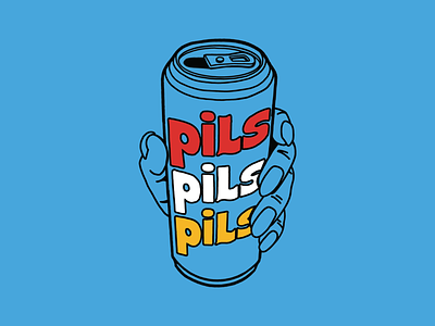 pils pils pils beer brewery design illustration minnesota pilsner print retro typography