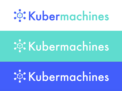 kubermachines logo branding design kubernetes logo logodesign server services typography web