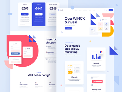 Winck Subpages design homepage interface landing page pricing page ui uidesign web webdesign website