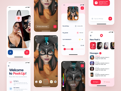 PeekUp - Mobile App app dating datingapp design interface mobile app mobile app design ui uidesign ux