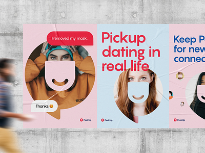 PeekUp - Posters brand branding branding design dating design poster print visual