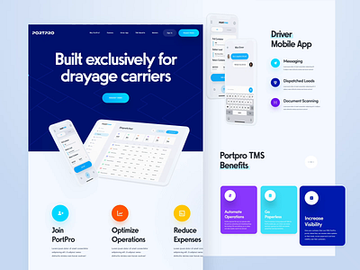 Portpro Landing page - Style Exploration design homepage landing page ui uidesign web webdesign website