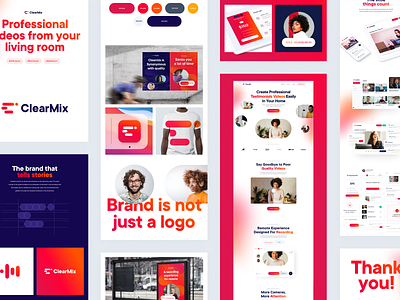 ClearMix Behance Case Study brandasset branding graphic design interface poster ui design ux web website